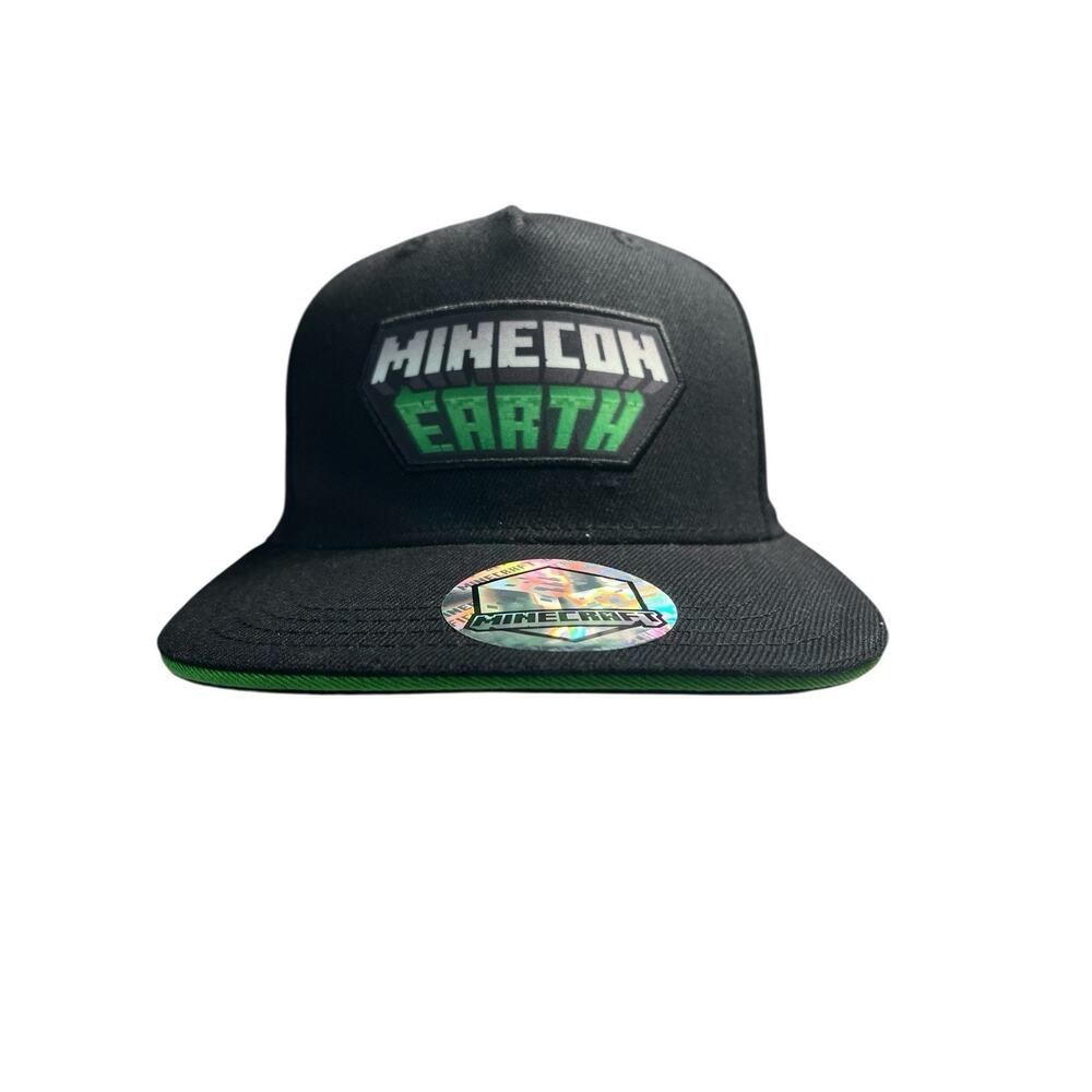 Minecraft MineCon Earth CAP HAT Black Adult kids adjustable Snapback Trucker NEW